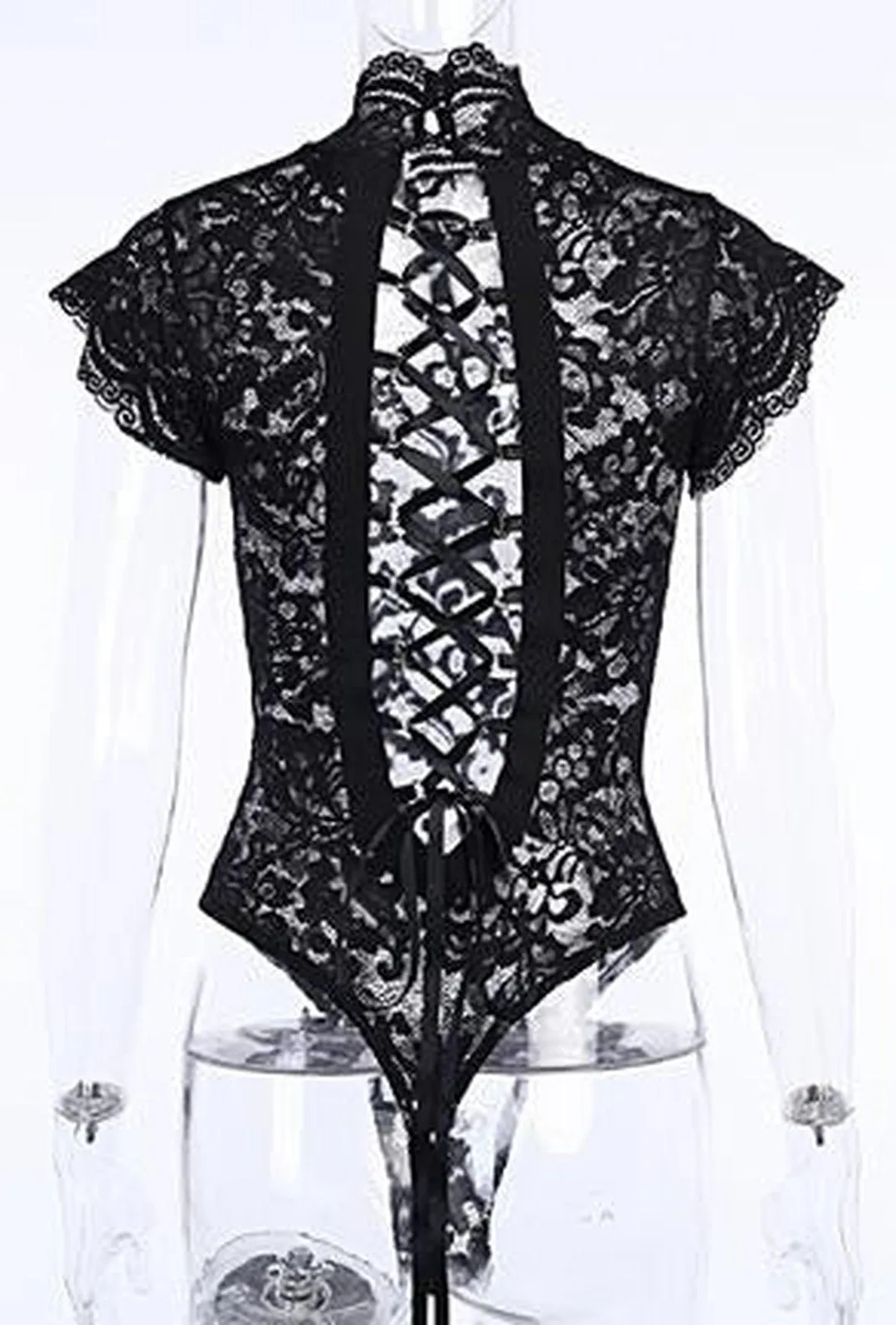 AHYOKA - RIBBON LACE BACK BODYSUIT