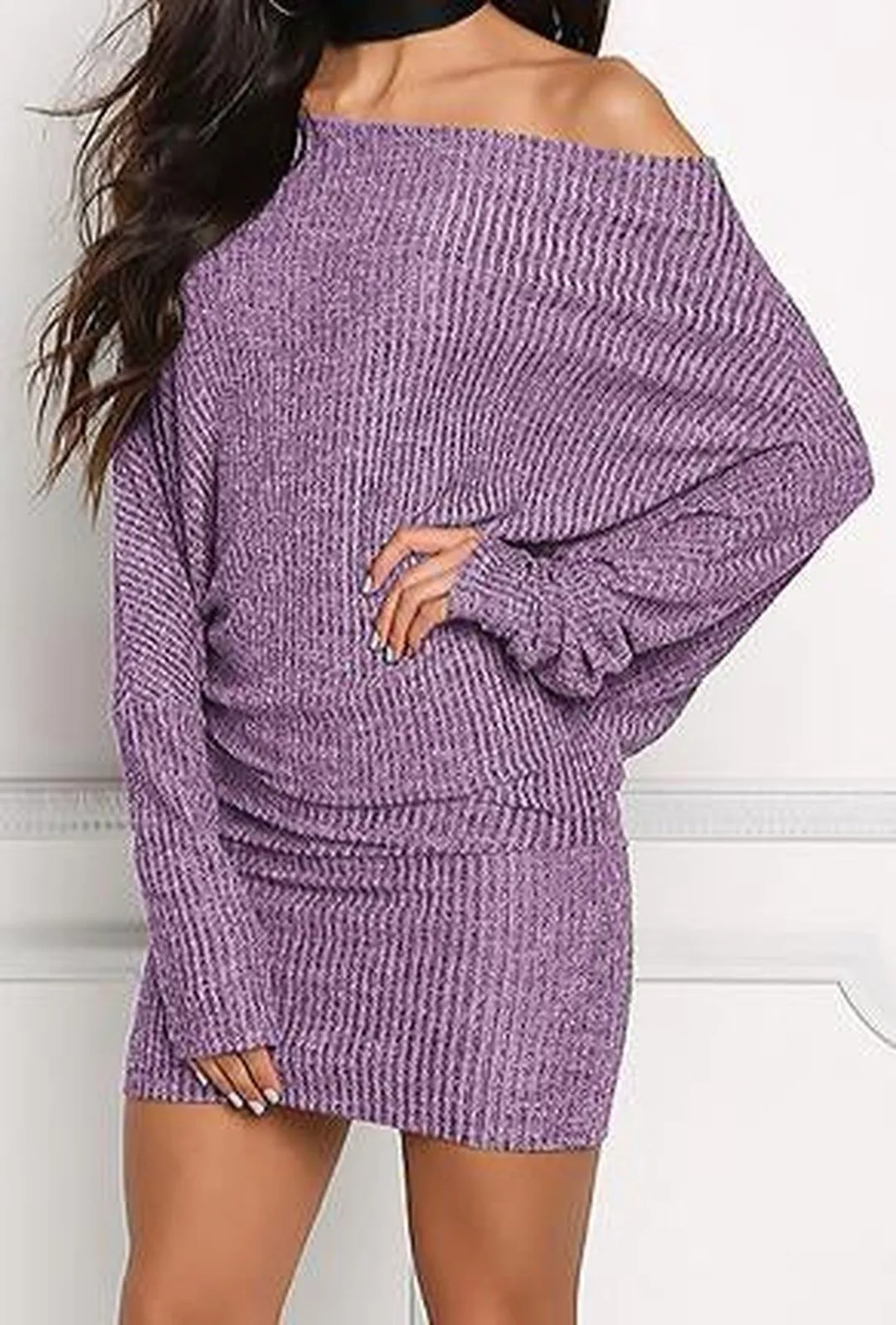 ALYSSA - RIB SWEATER DRESS