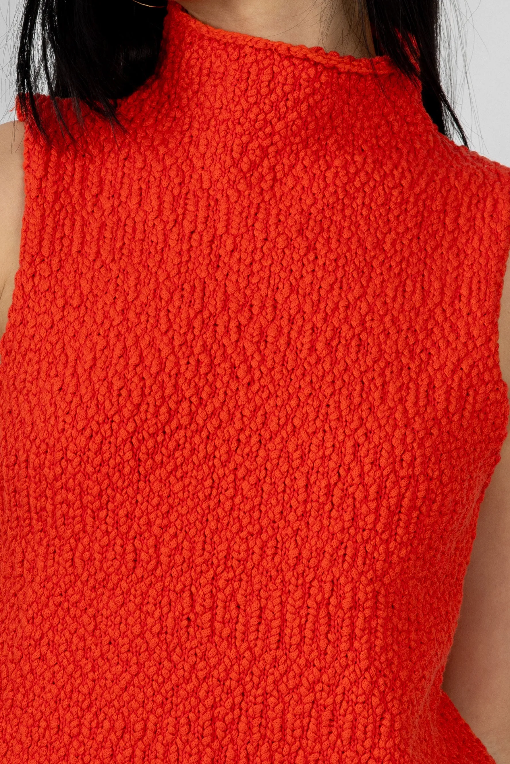 Atticus Mock Neck Top in Persimmon