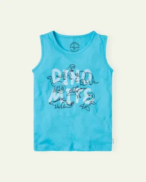 Blue Dinosaur Tank Top