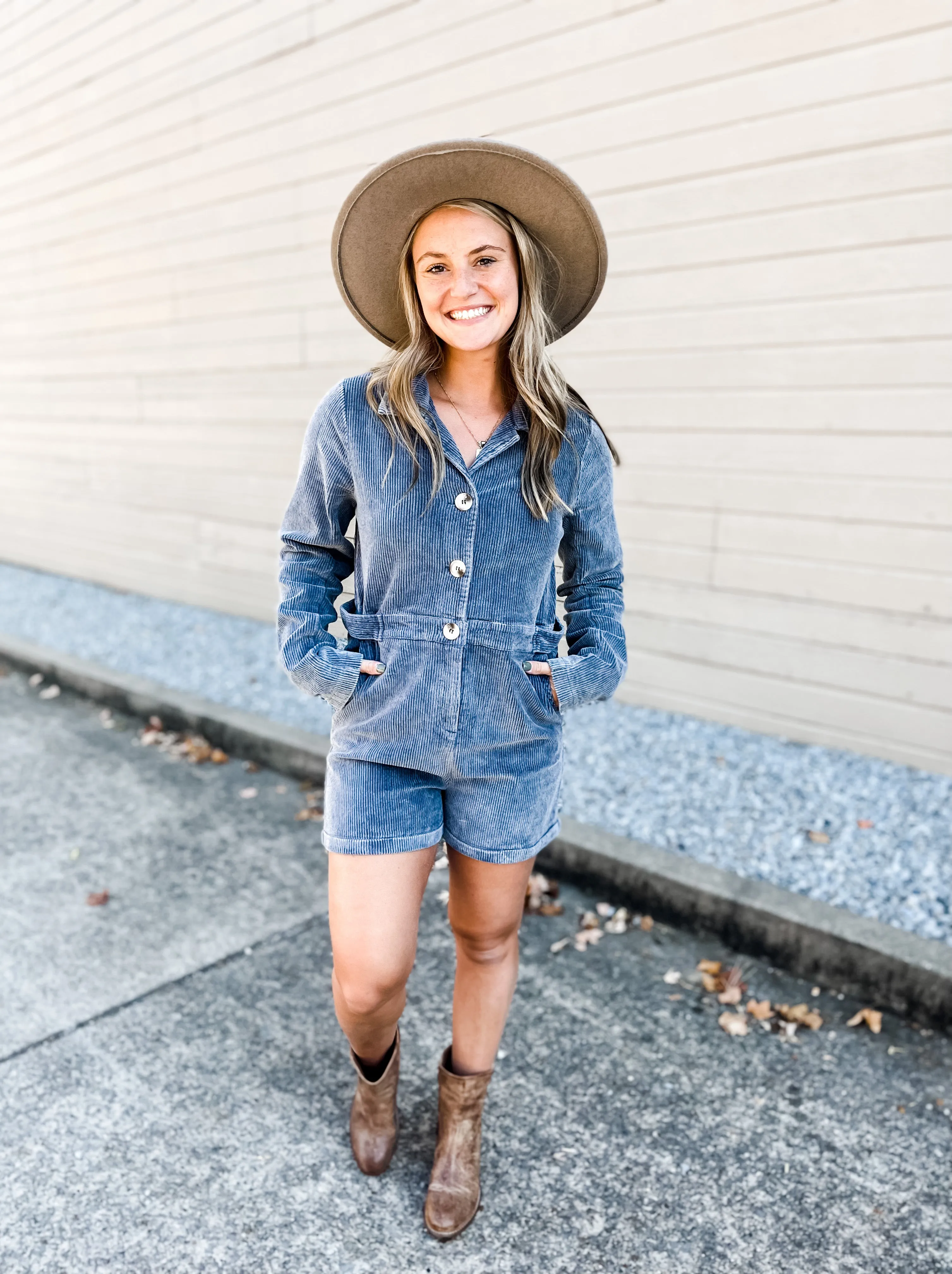 Captivating Corduroy Romper