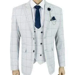 Cavani Radika Light Grey Slim Fit Blazer