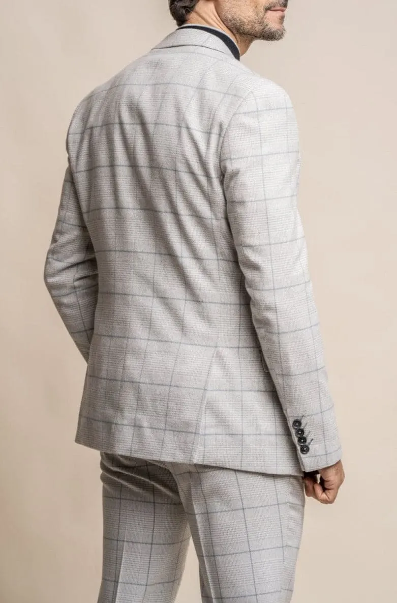 Cavani Radika Light Grey Slim Fit Blazer