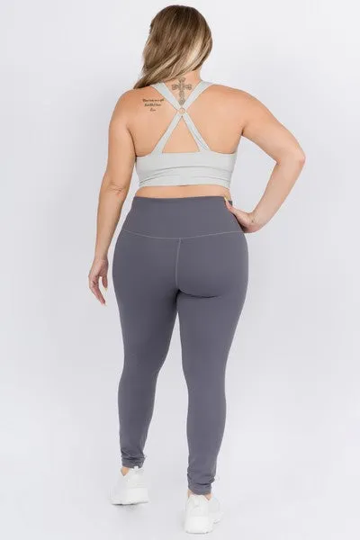 CHARCOAL LONG ACTIVE LEGGINGS