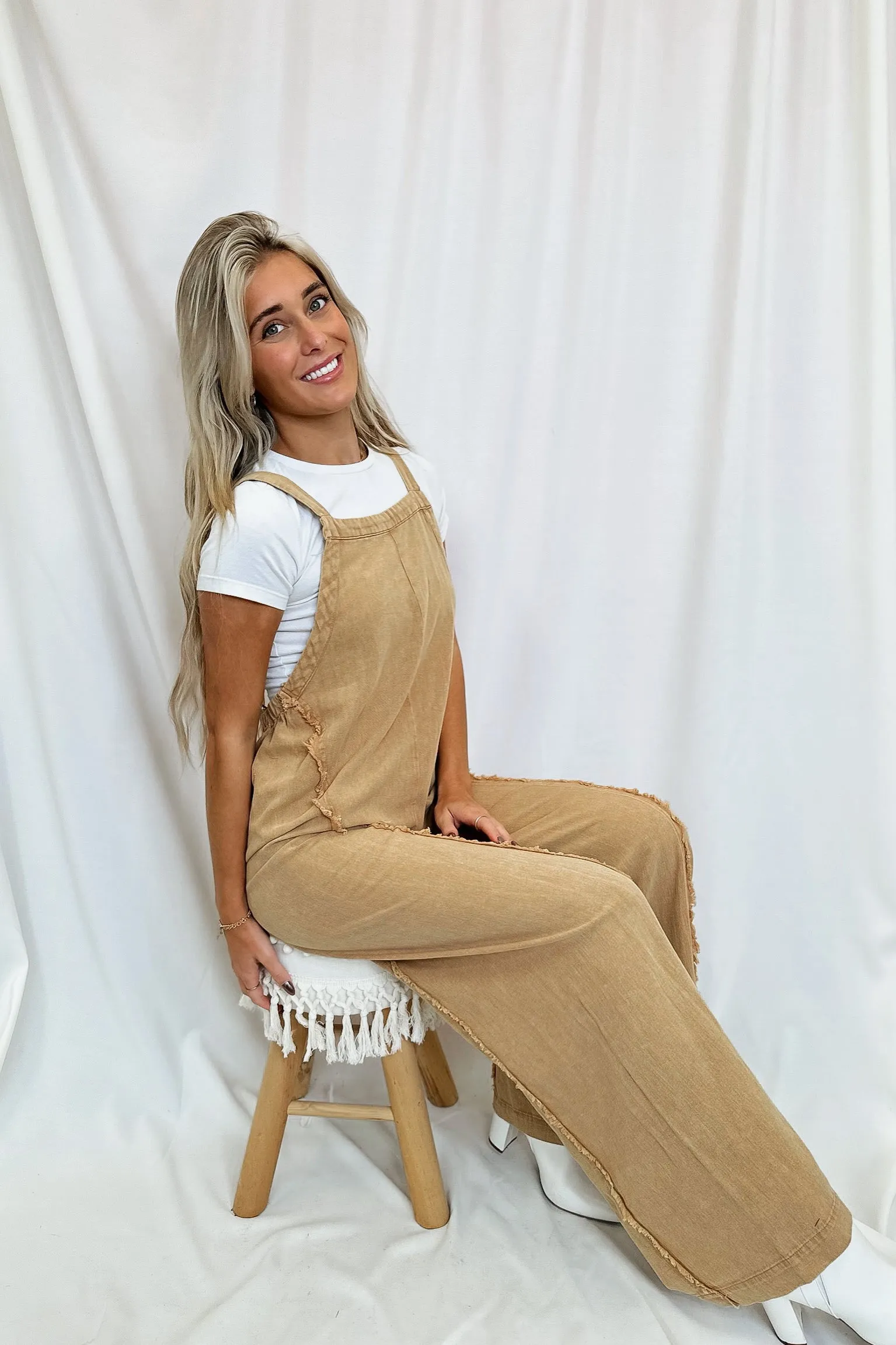 Everyday Jumpsuit Yellow/Brown- FINAL SALE