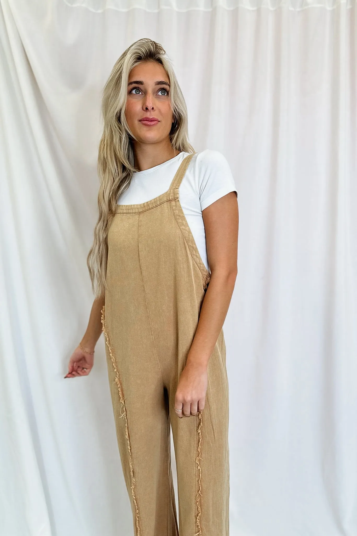 Everyday Jumpsuit Yellow/Brown- FINAL SALE