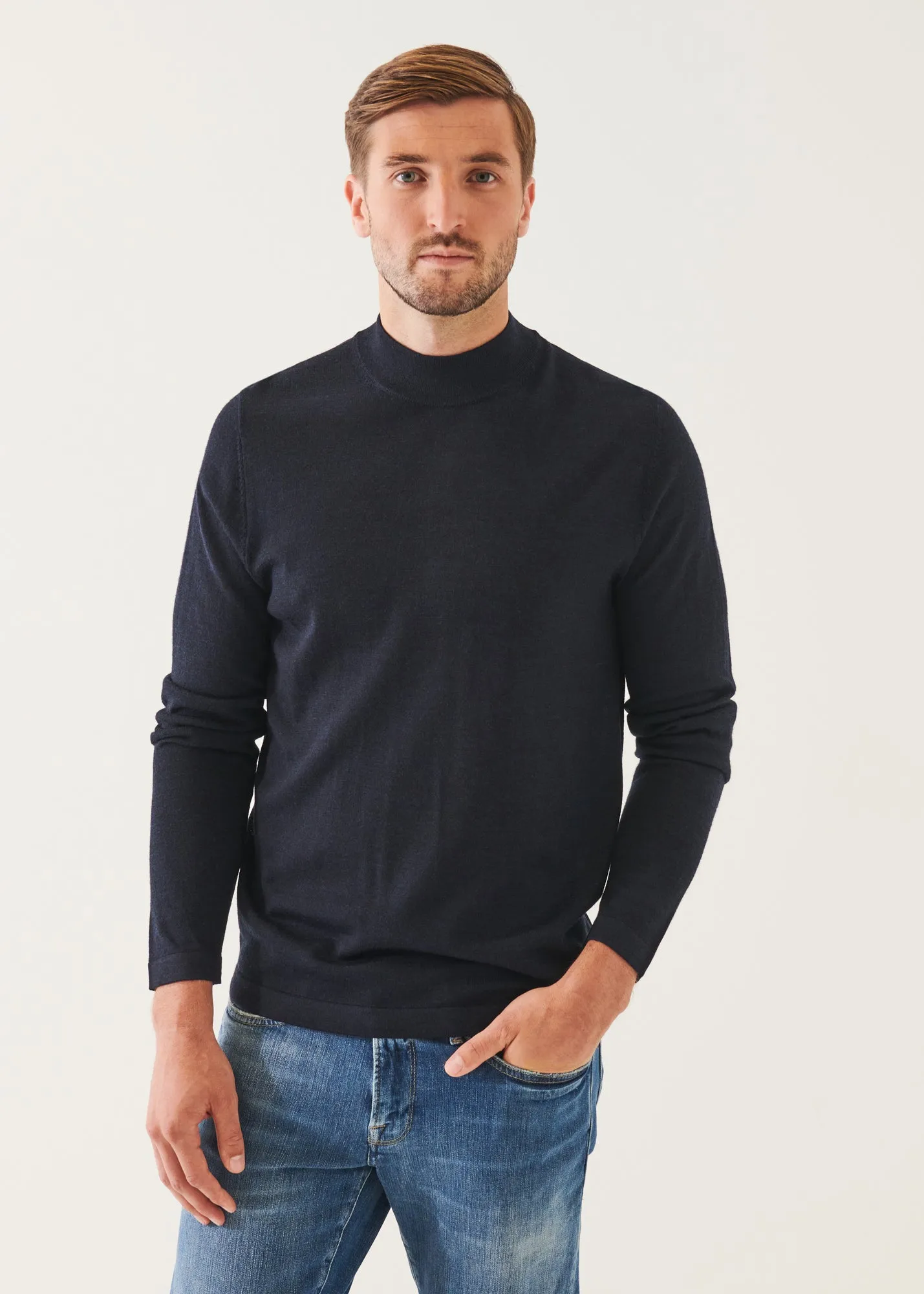 EXTRA-FINE MERINO MOCK NECK