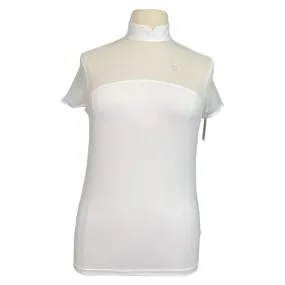 For Horses 'Elvida' Mesh Show Shirt in White - Women's XL