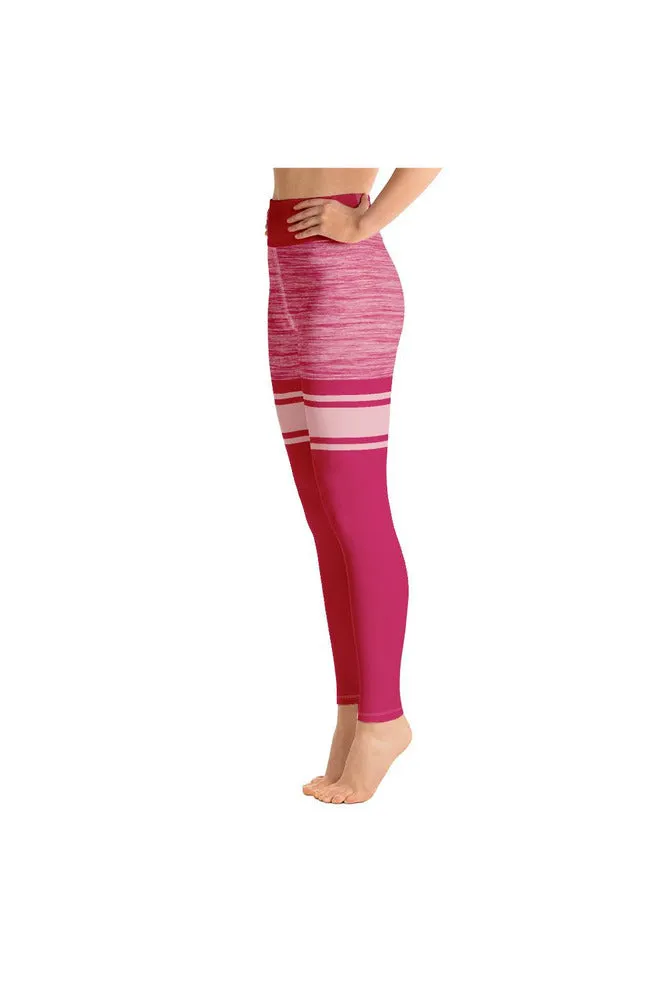 Hot Pink Mid Thigh Yoga Leggings