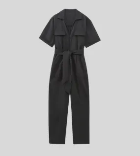 Isabella Zipped Tie Strap Jumpsuit