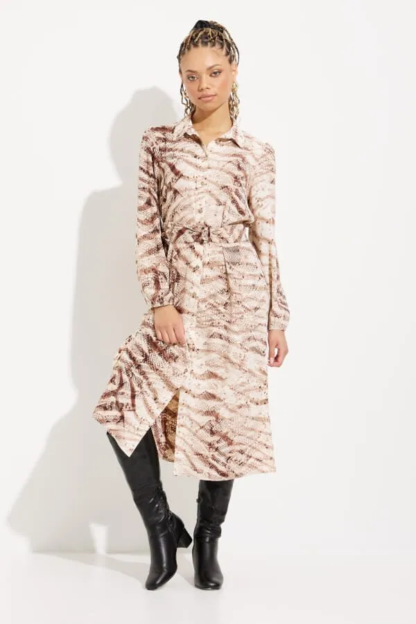 Joseph Ribkoff Snakeskin Print Shirt Dress - 233259