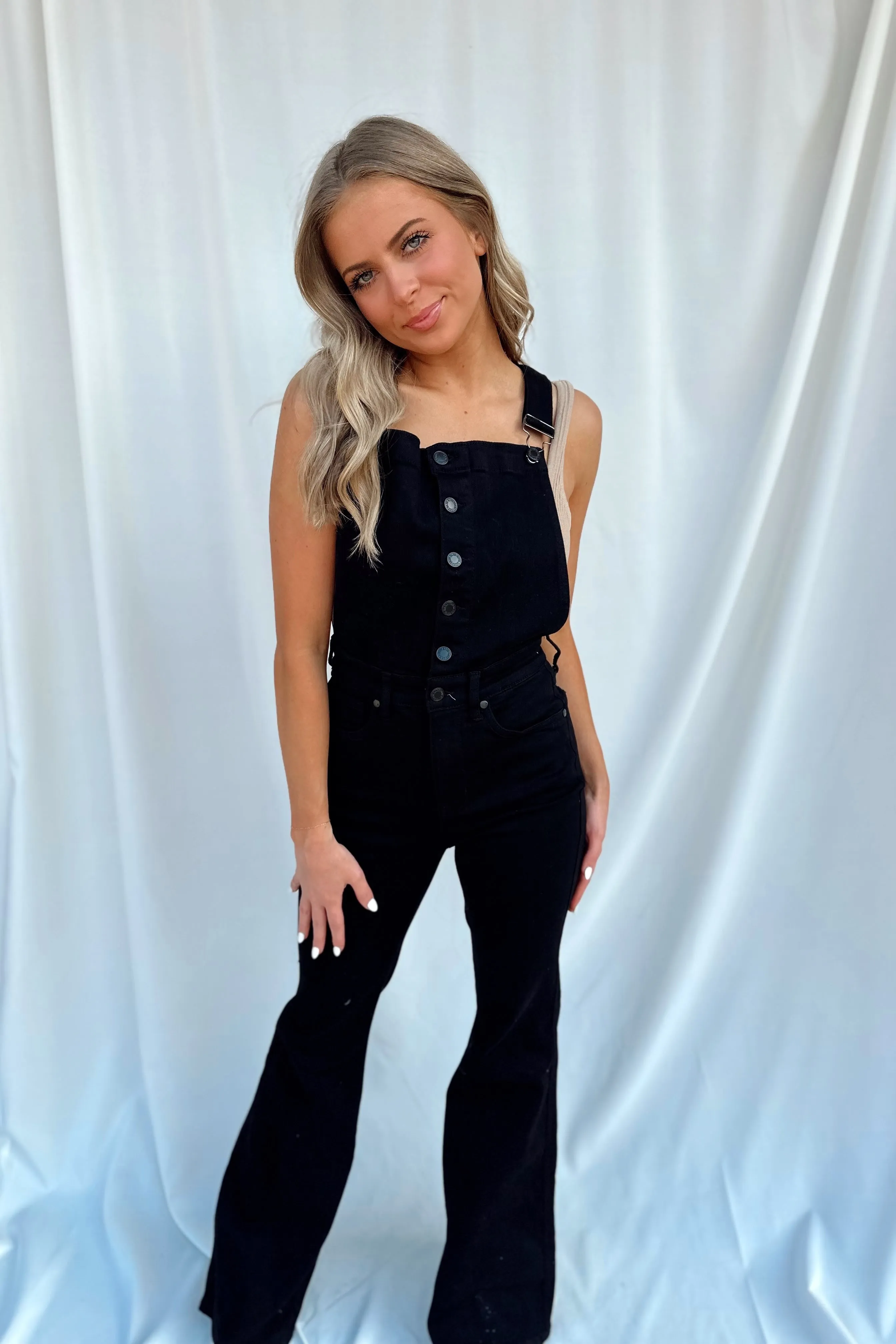 Judy Blue Retro Flare Overall Black