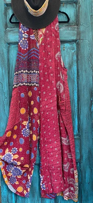 Kantha Bae Harmony Romper wide leg Red?Purple/Yellow