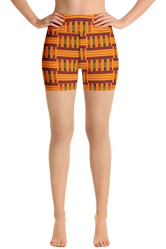 Kente Yoga Shorts