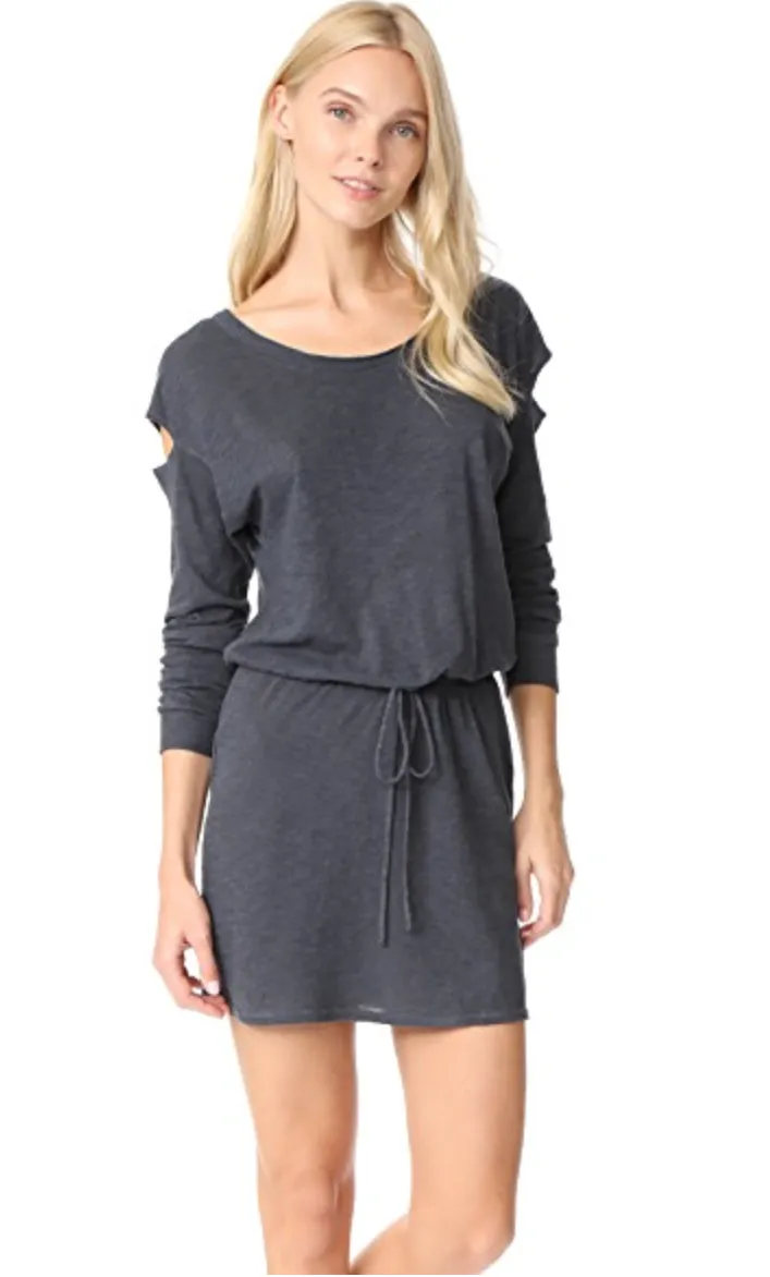 Lanston Drop Shoulder Cutout Mini Dress