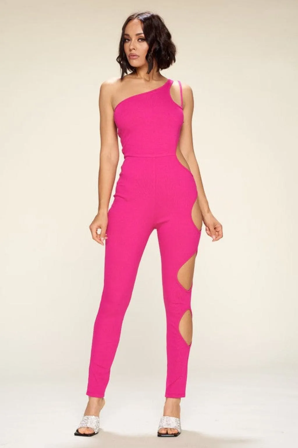 Love To Walk Away Jumpsuit - Pink