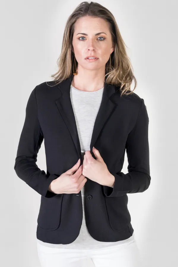 Majestic Basic Blazer in Noir