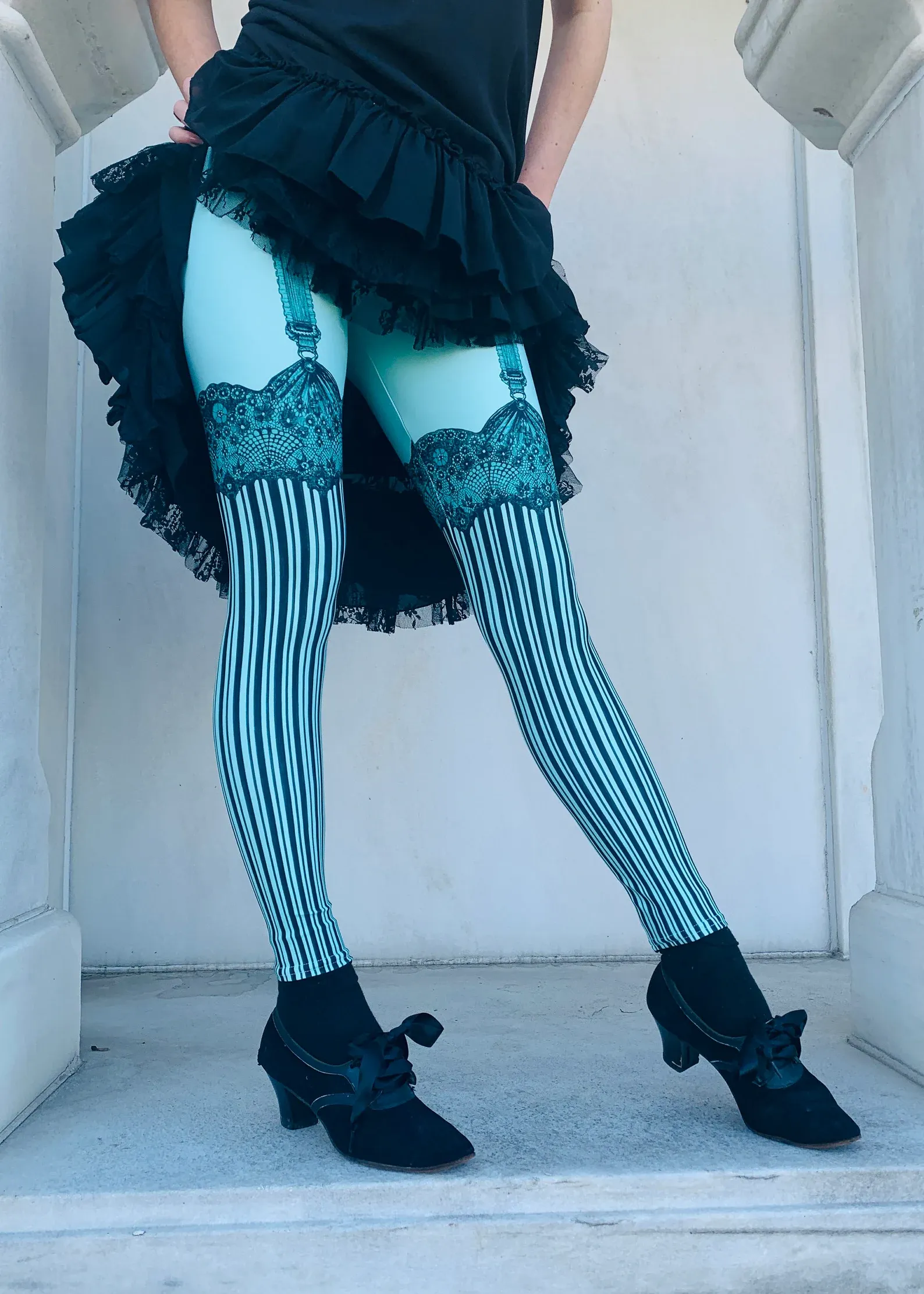 Mint Burlesque Leggings by fox savant