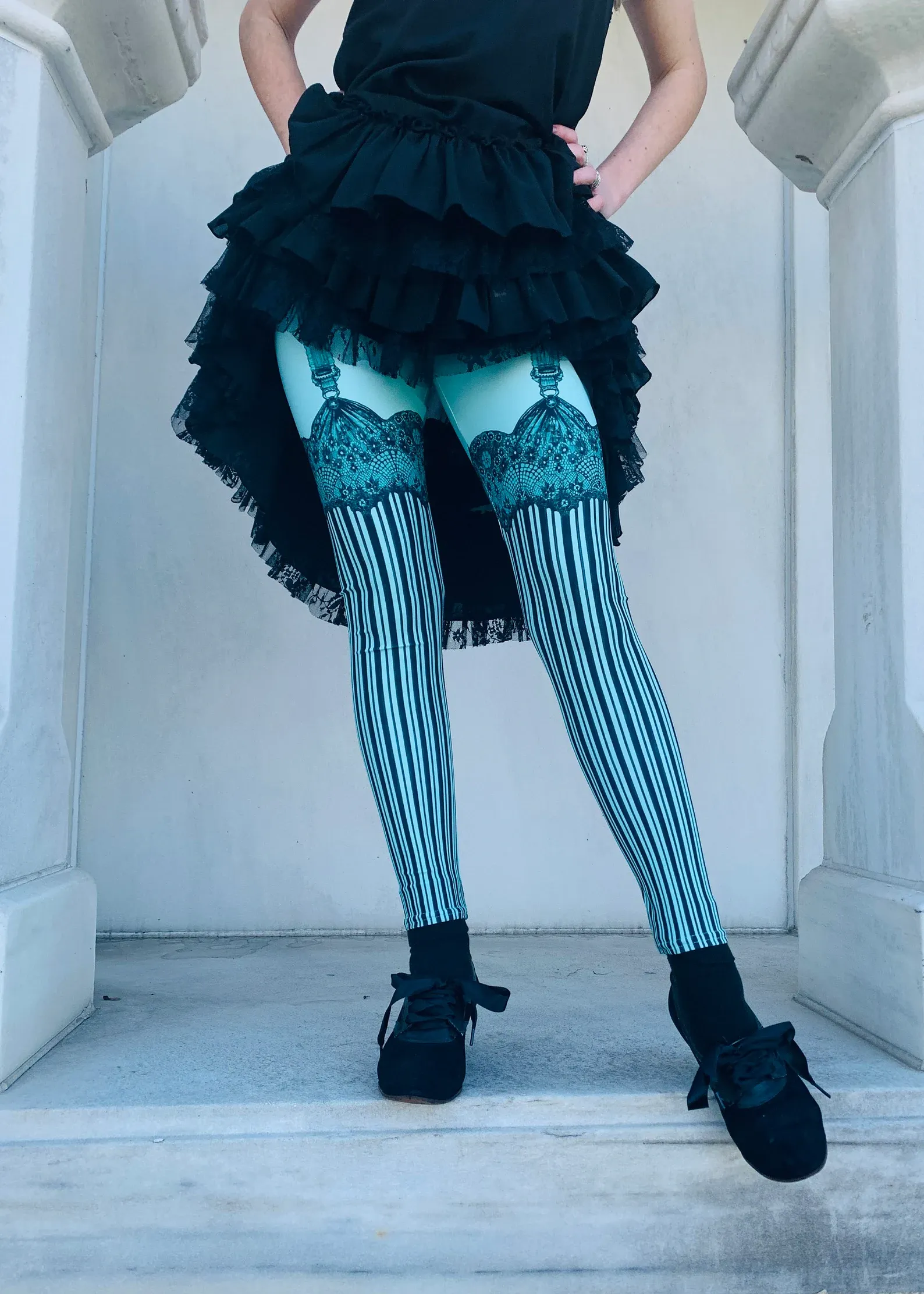 Mint Burlesque Leggings by fox savant