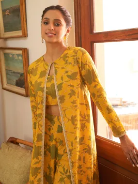 Mustard Cotton Floral Printed Co ord Set