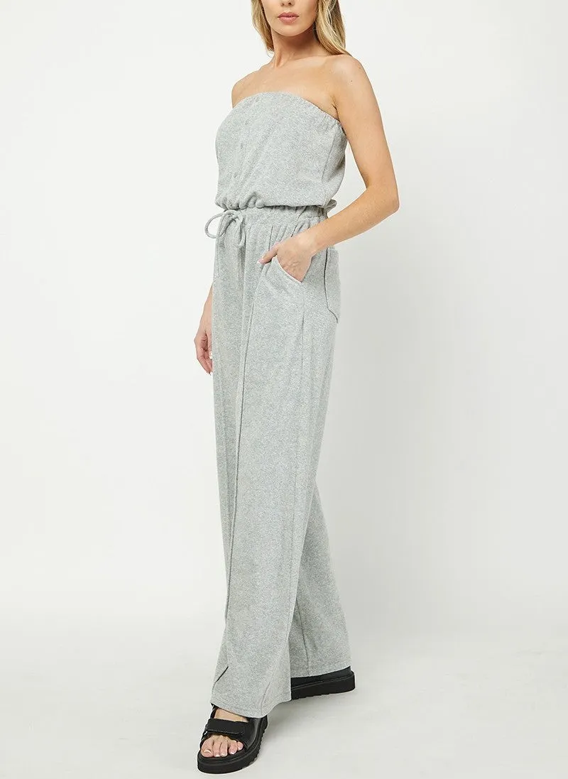 Nelly Sleeveless Terry Jumpsuit