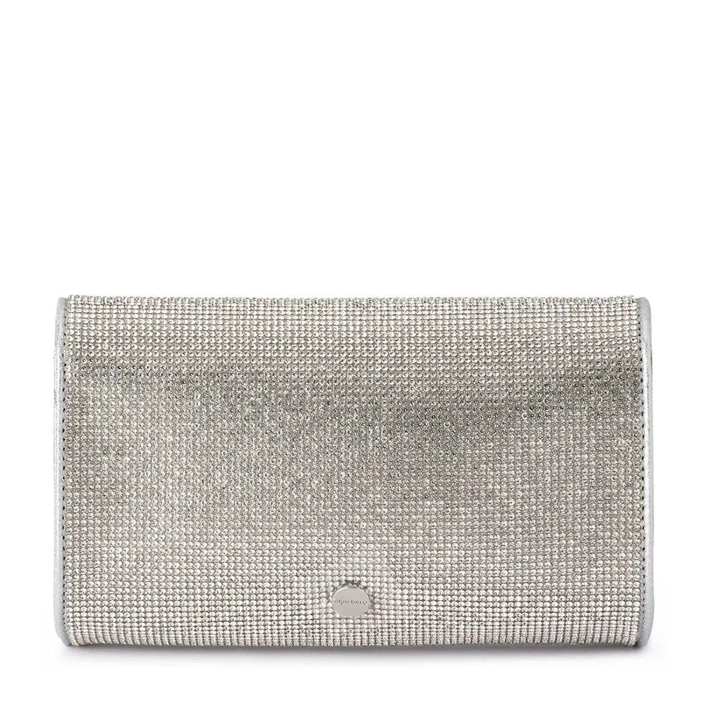 Nico Crystal Clutch (Silver)