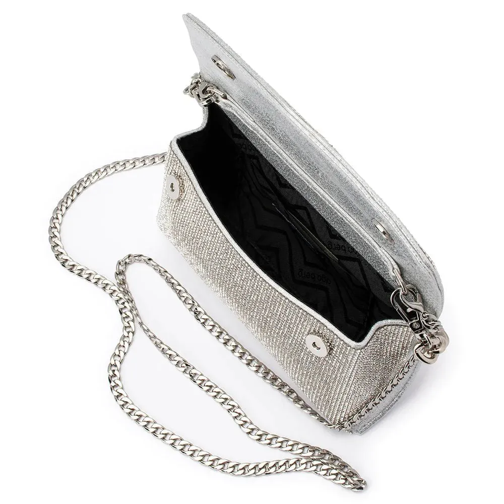 Nico Crystal Clutch (Silver)