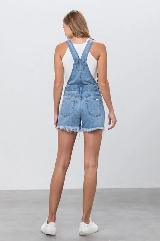 OVERALL DENIM SHORTS