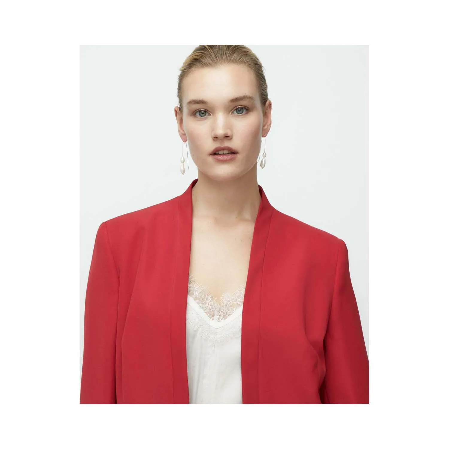 Plain Blazer - Red