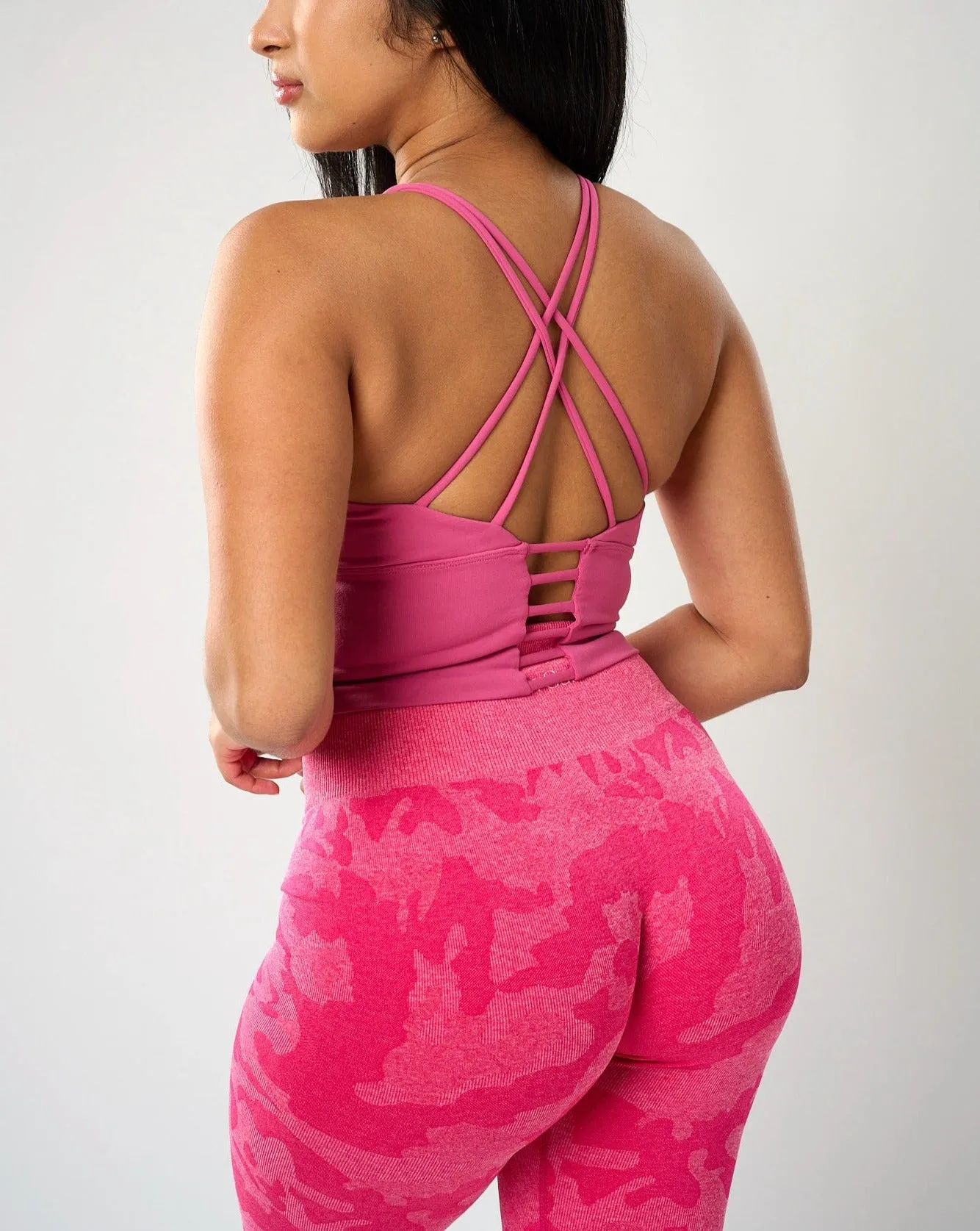 Rita Camo Seamless Leggings - Fuchsia