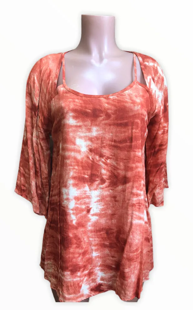 Rust Tie Dye Blouse