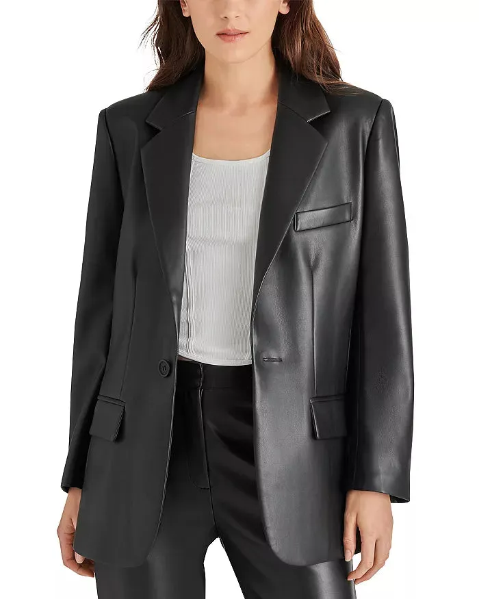 Steve Madden Imaan Faux Leather Blazer