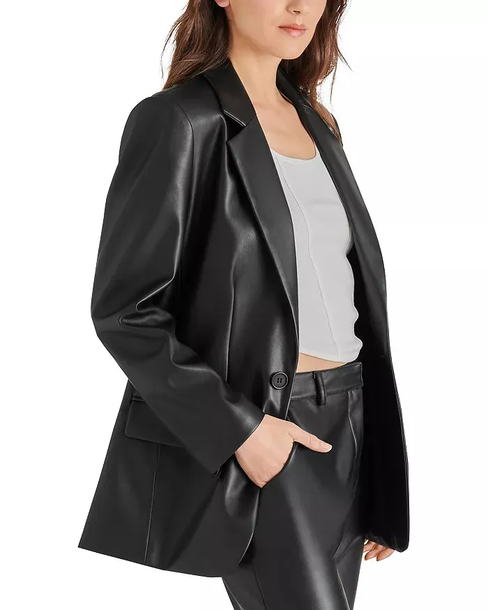 Steve Madden Imaan Faux Leather Blazer