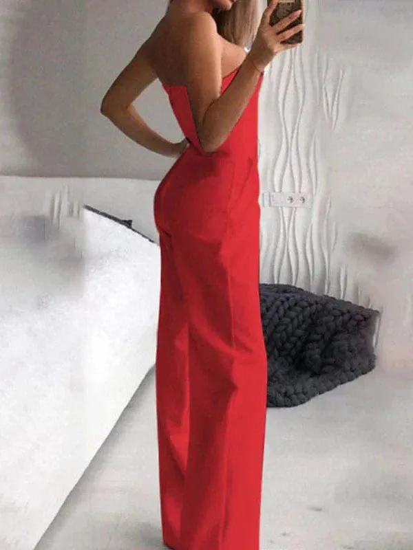 Stylish Embroidered High Waist Jumpsuit for Women's Wedding Outfit