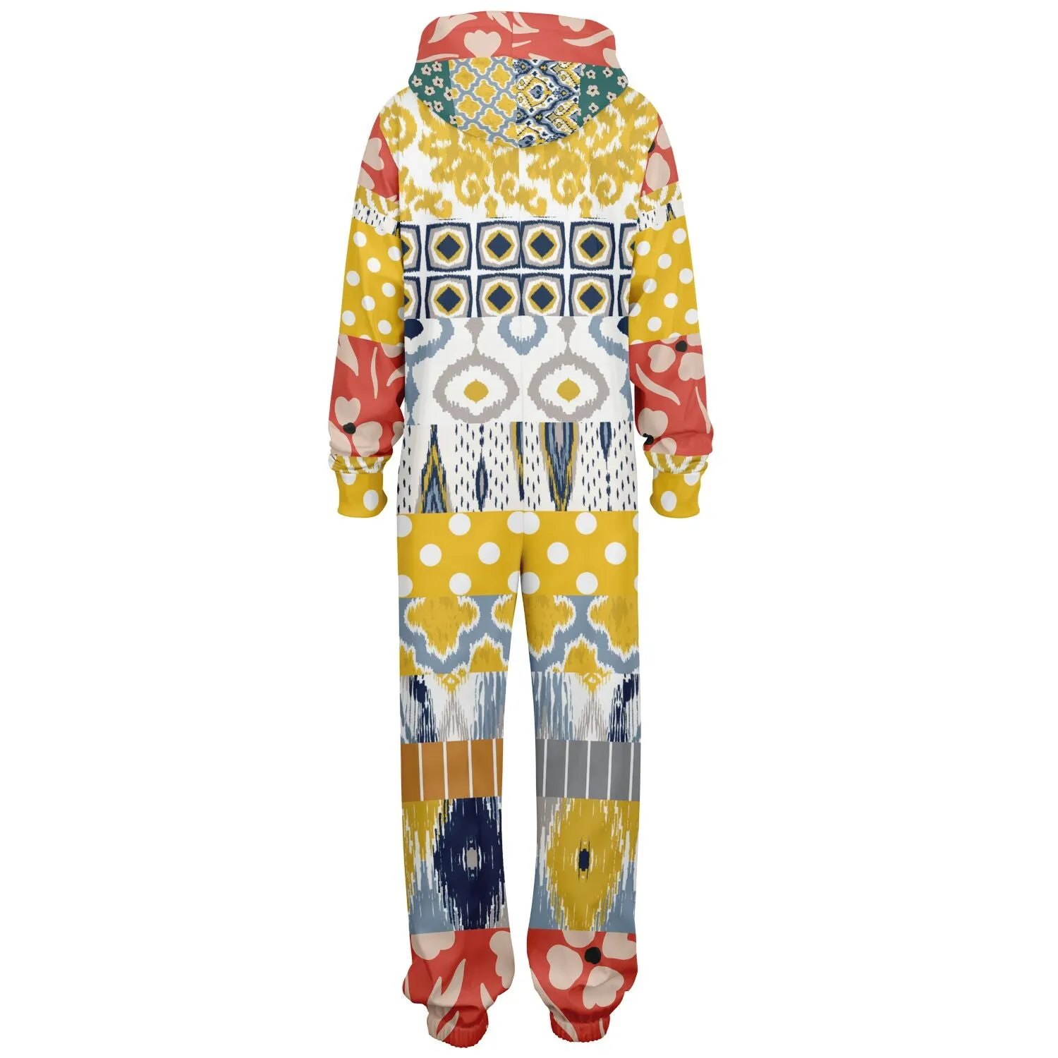 Tallulah Bankhead Floral Patchwork Unisex Fleece Romper