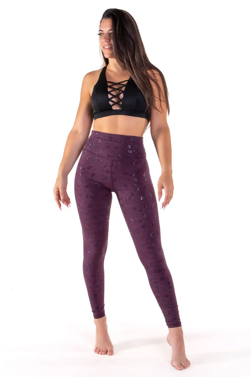 The Enviro Co. Extra Sticky Grippy Leggings - Plum