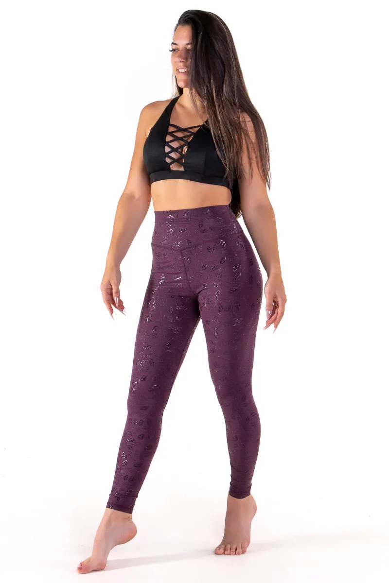 The Enviro Co. Extra Sticky Grippy Leggings - Plum