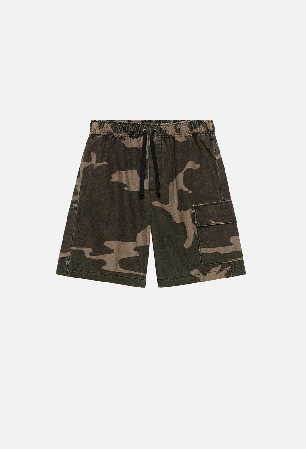 Utility Cargo Shorts / Black Camo