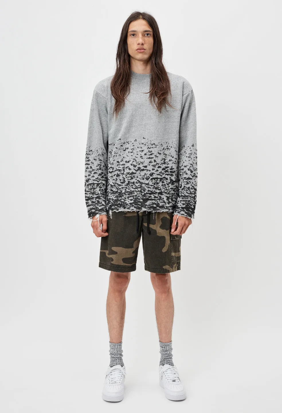 Utility Cargo Shorts / Black Camo