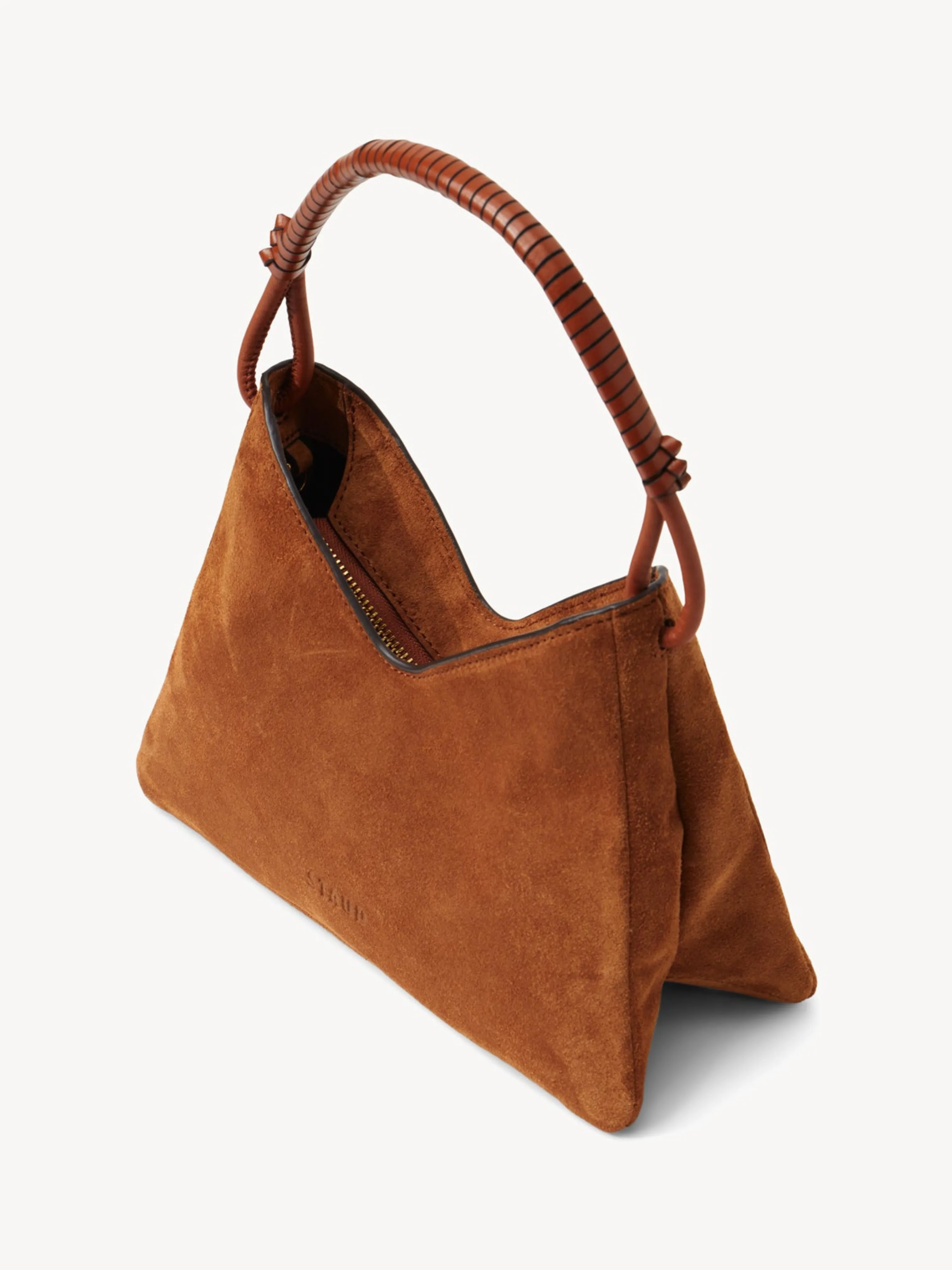 Valerie Hobo Shoulder Bag in Tan Suede