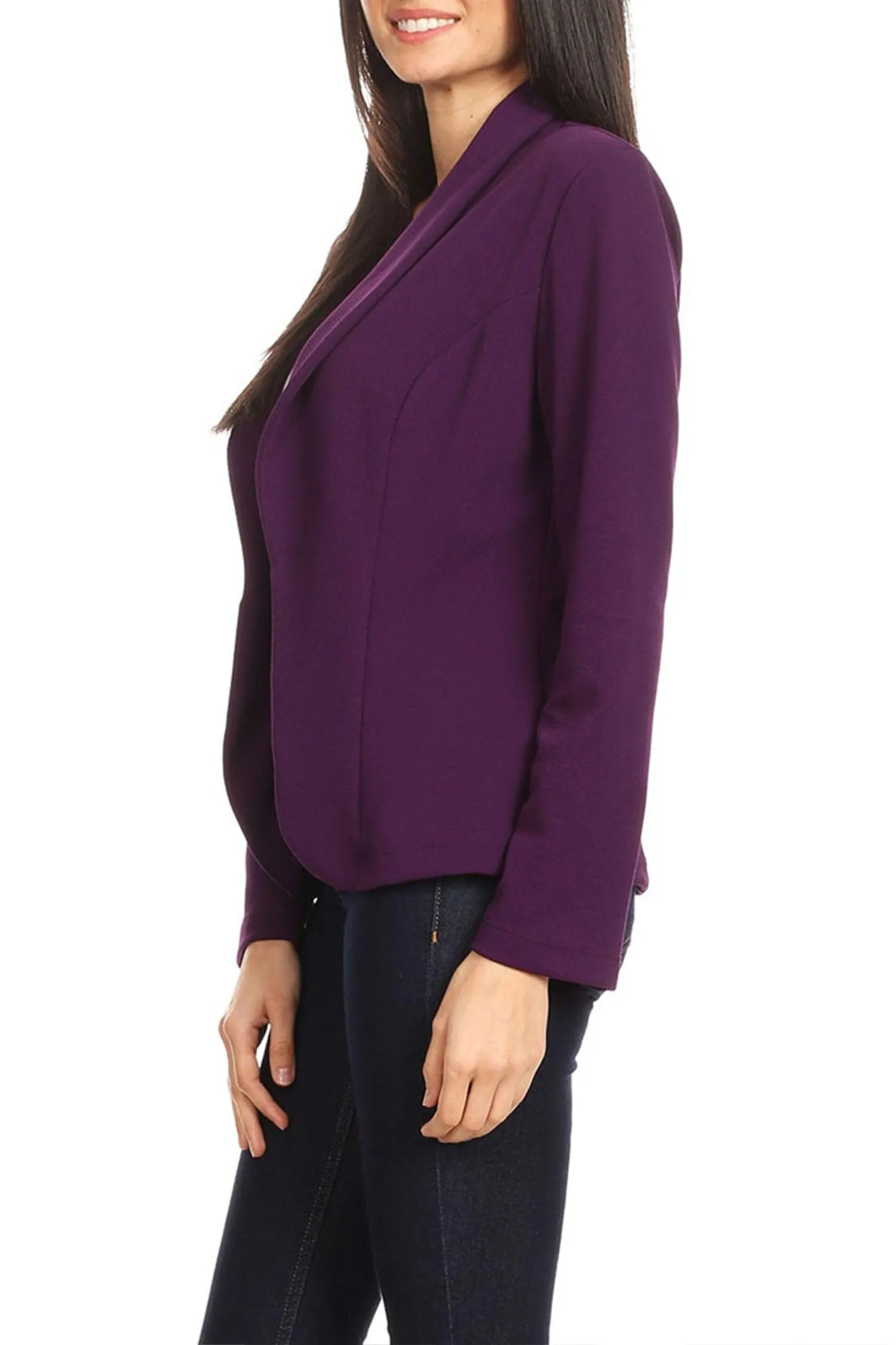 Women's Casual Long Sleeves Office Workwear Solid Blazer Jacket S-3XL