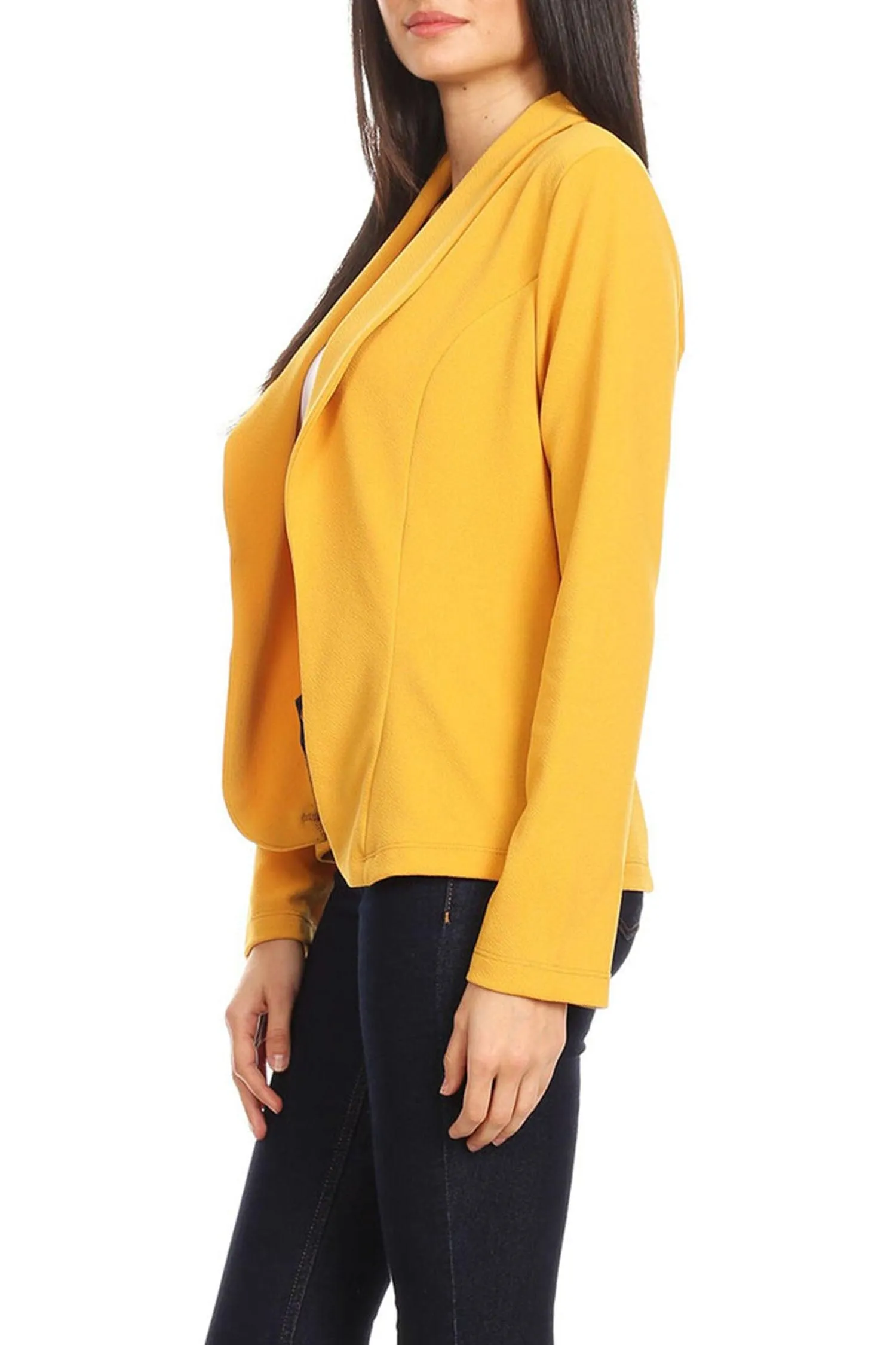 Women's Casual Long Sleeves Office Workwear Solid Blazer Jacket S-3XL