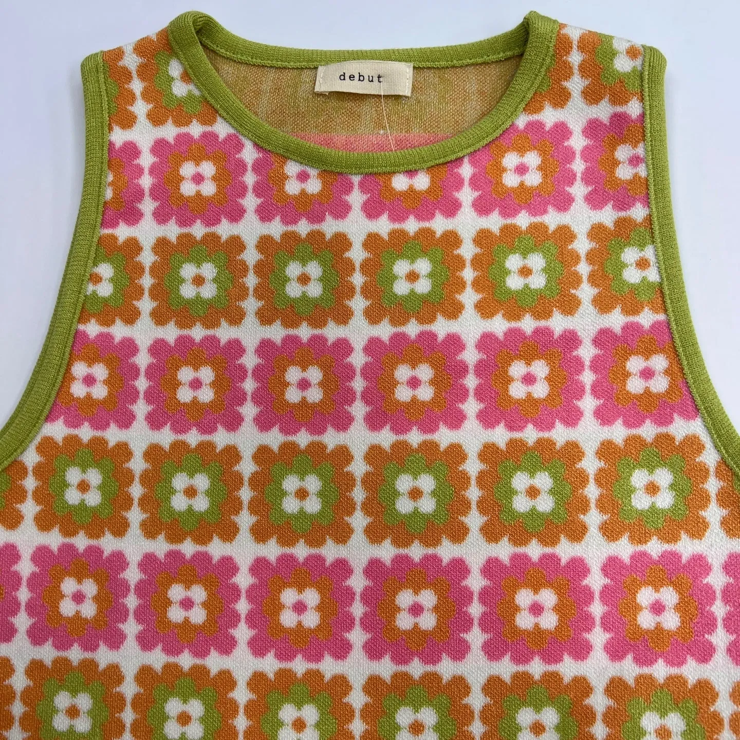 Women's Knitted Floral Tank Top